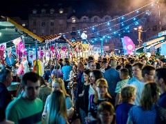 Belgrade night market in Zemun